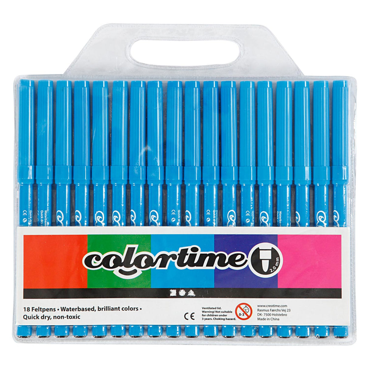 Light blue markers, 18st.