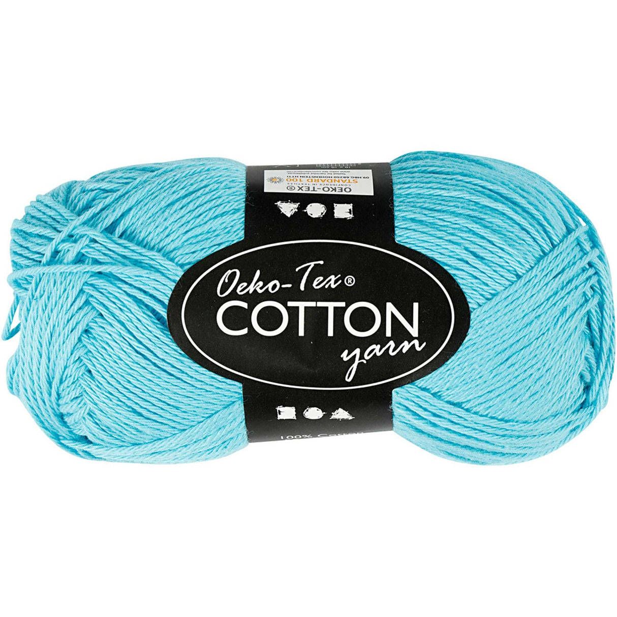 Filato di cotone, turchese, 50gr, 170m