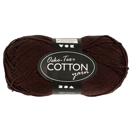 Creativ Company Baumwollgarn, dunkelbraun, 50 g, 170 m