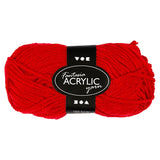 Creativ Company Yarn acrylique, rouge, 50gr, 80m