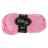 Creativ Company akrylgarn, lyserød, 50gr, 80 m