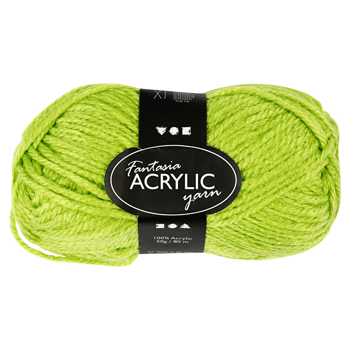Creativ Company Acrylgarn, hellgrün, 50gr, 80m