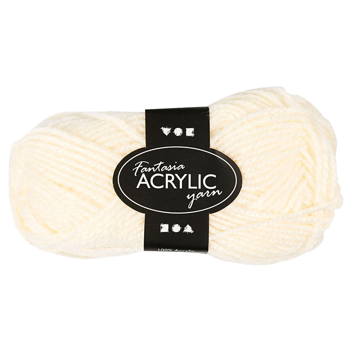 Creativ Company Yarn en acrylique, blanc off-blanc, 50gr, 80m