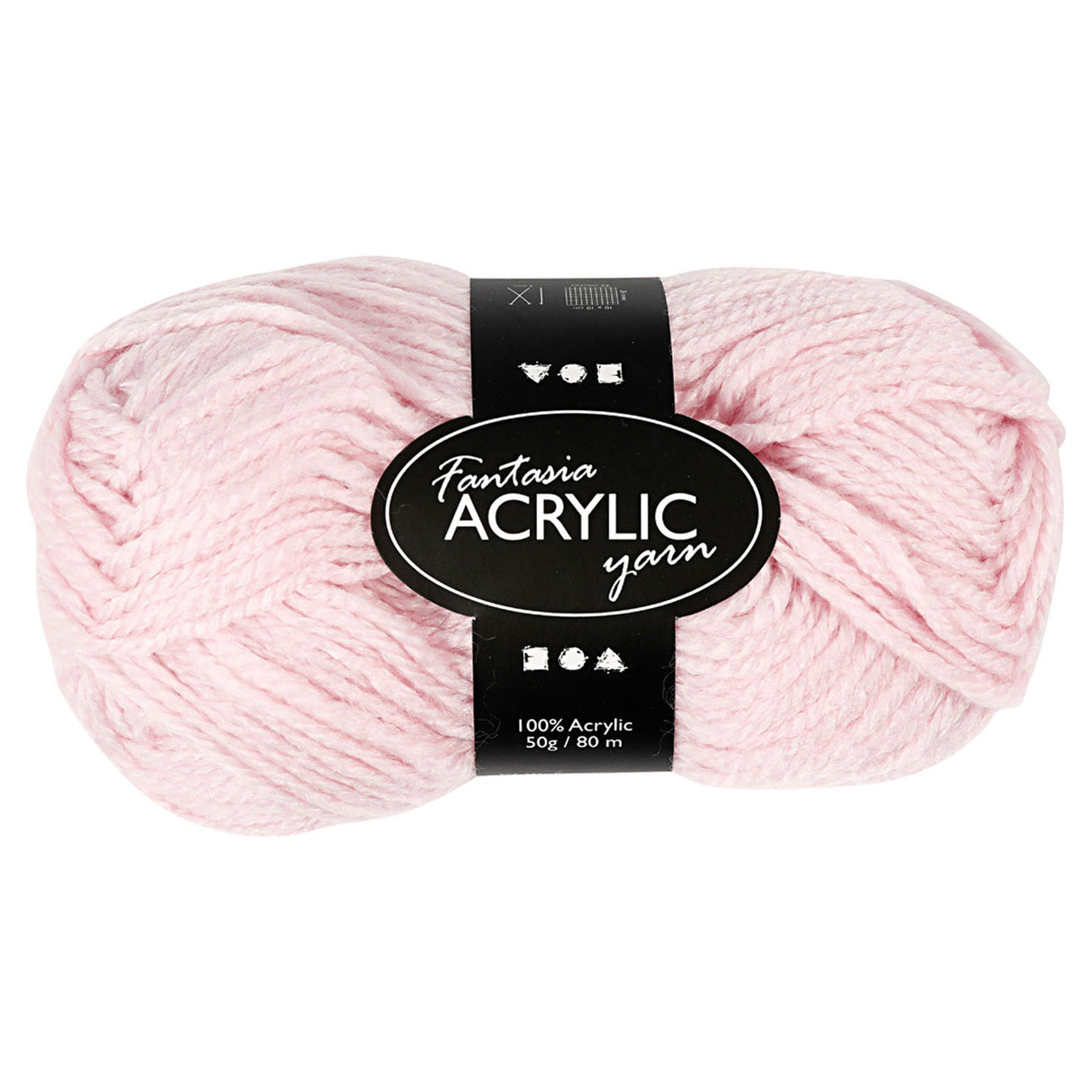 Creativ Company Yarn en acrylique, rouge clair, 50gr, 80m