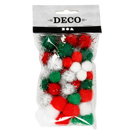 Creativ Company Pompons Weihnachten, 48 Stück.