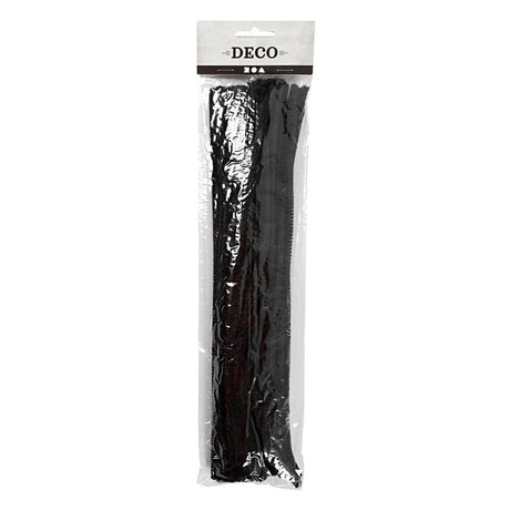 Creativ Company Chenille schwarz 30cm, 50 Stk.