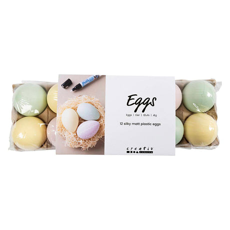Kreativunternehmen https: www.cchobby.nl Eier-H-6-cm-Pastellfarben-12-Stück-1-Box