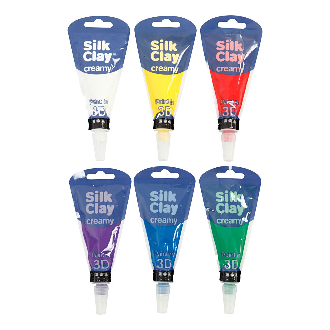 Creativ Company Silk Clay cremige Standardfarben, 6x35ml