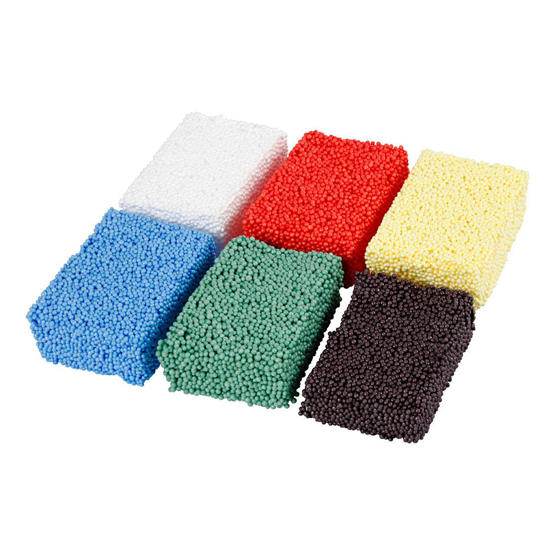 Couleurs standard en argile en mousse molle, 6x10gr.