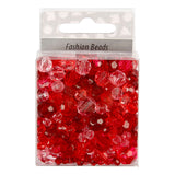 Creative Company Facet Beads Mix Red Harmonie, 45 grammi