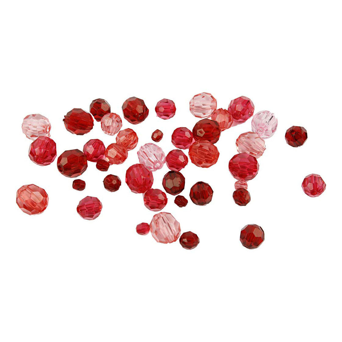 Creative Company Facet Beads Mix Red Harmonie, 45 grammi