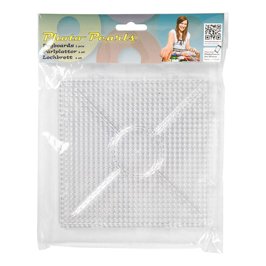 Creativ Company Photo Pears Underplate Clear Square 15x15cm, 2st.