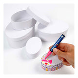 Creativ Company Oval Boxes White s víkem, 4..