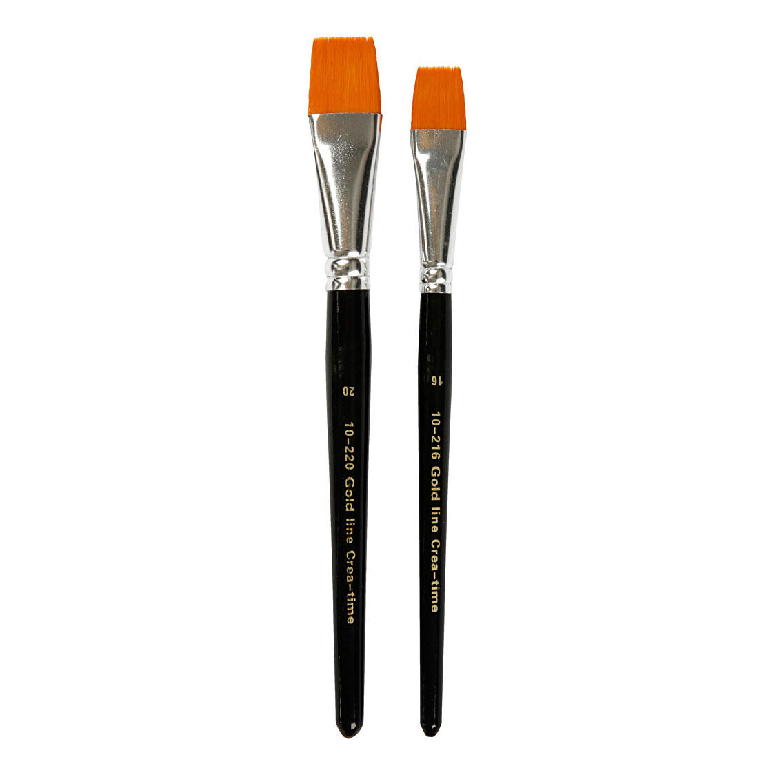 Creativ Company Gold Line Brushes Flat, 2st.