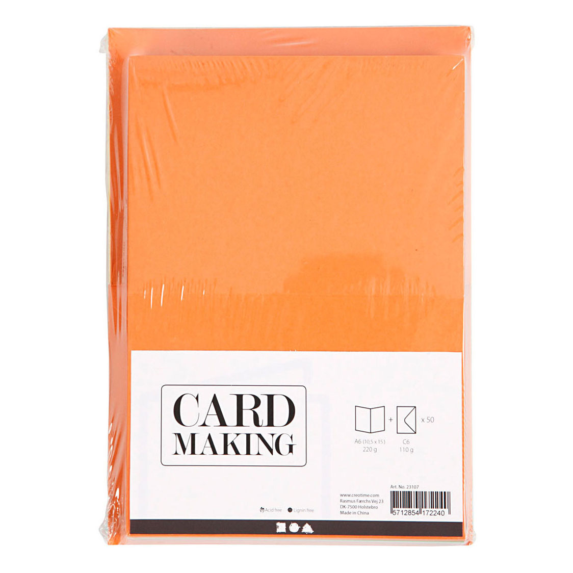 Creativ Company Cards and envelopes Colors, 50 sets