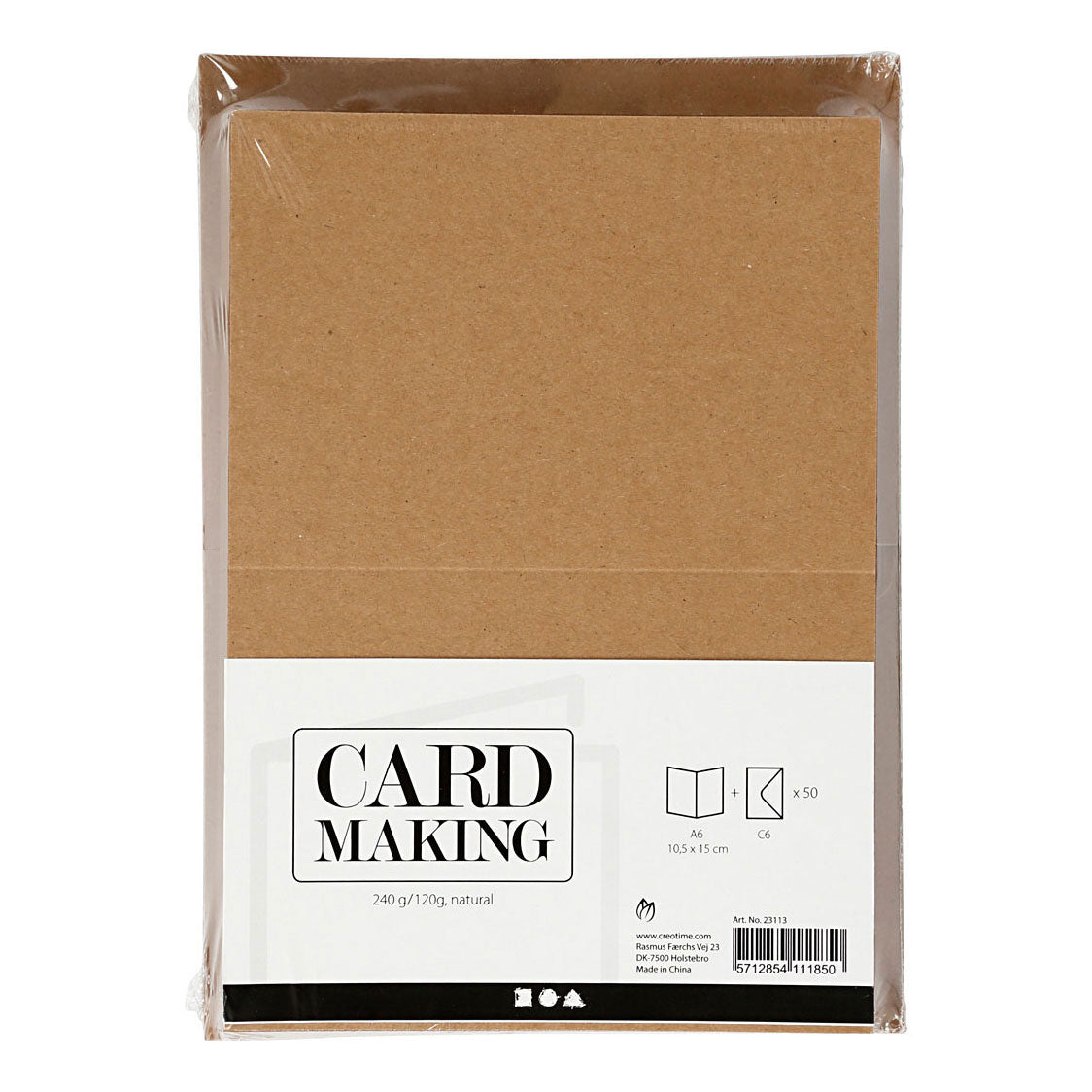 Creative Company Cards and buste Naturel, 50 set