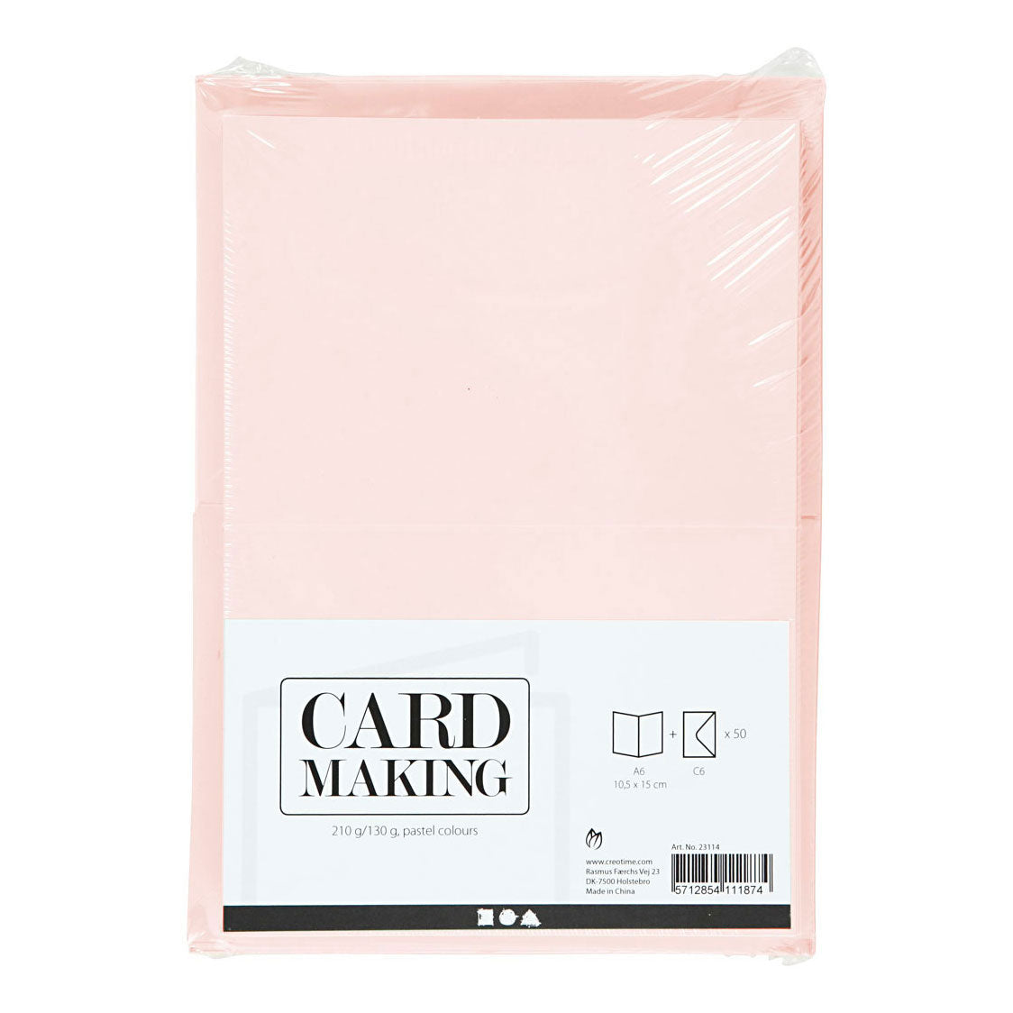 Creativ Company cards and envelopes pastel colors, 50 sets