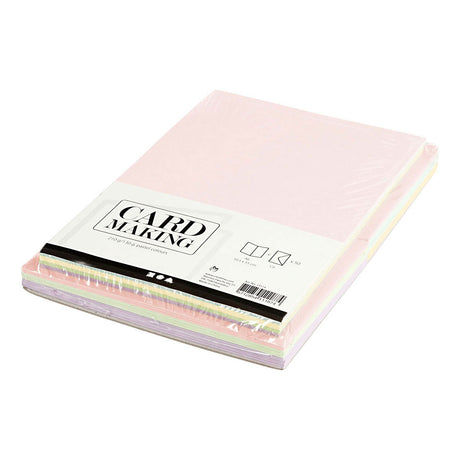 Kreativunternehmen https: www.cchobby.nl Cards-and-envelopes-size-card-10-5x15-cm-size-envelope-11-5x16-5-cm-110-220-pastelcolours-50-set-1-box