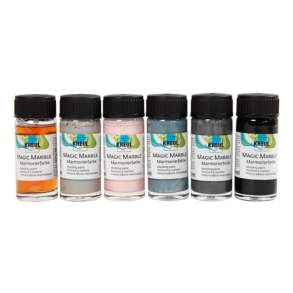 Creativ company marble verf pastelkleuren, 6x20ml