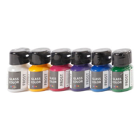 Creativ Company Glasfarbe Frost Glasfarbe, 6x30ml