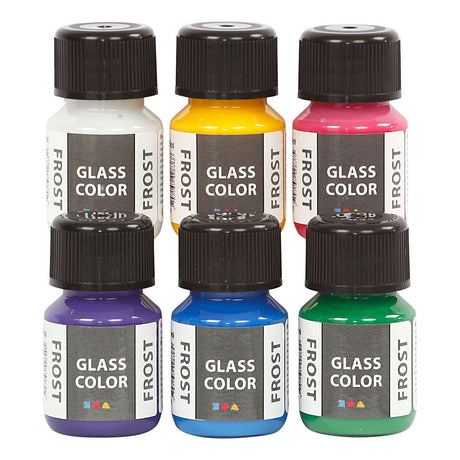 Creativ Company Glasfarbe Frost Glasfarbe, 6x30ml