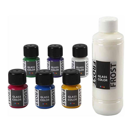 Creativ Company Glasfarbe Frost Glasfarbe, 6x30ml