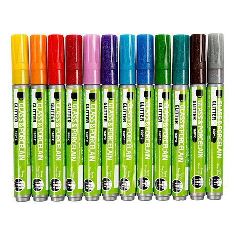 Creativ Company Glass und Porzellanstaaten Farbe Glitzer, 12st.