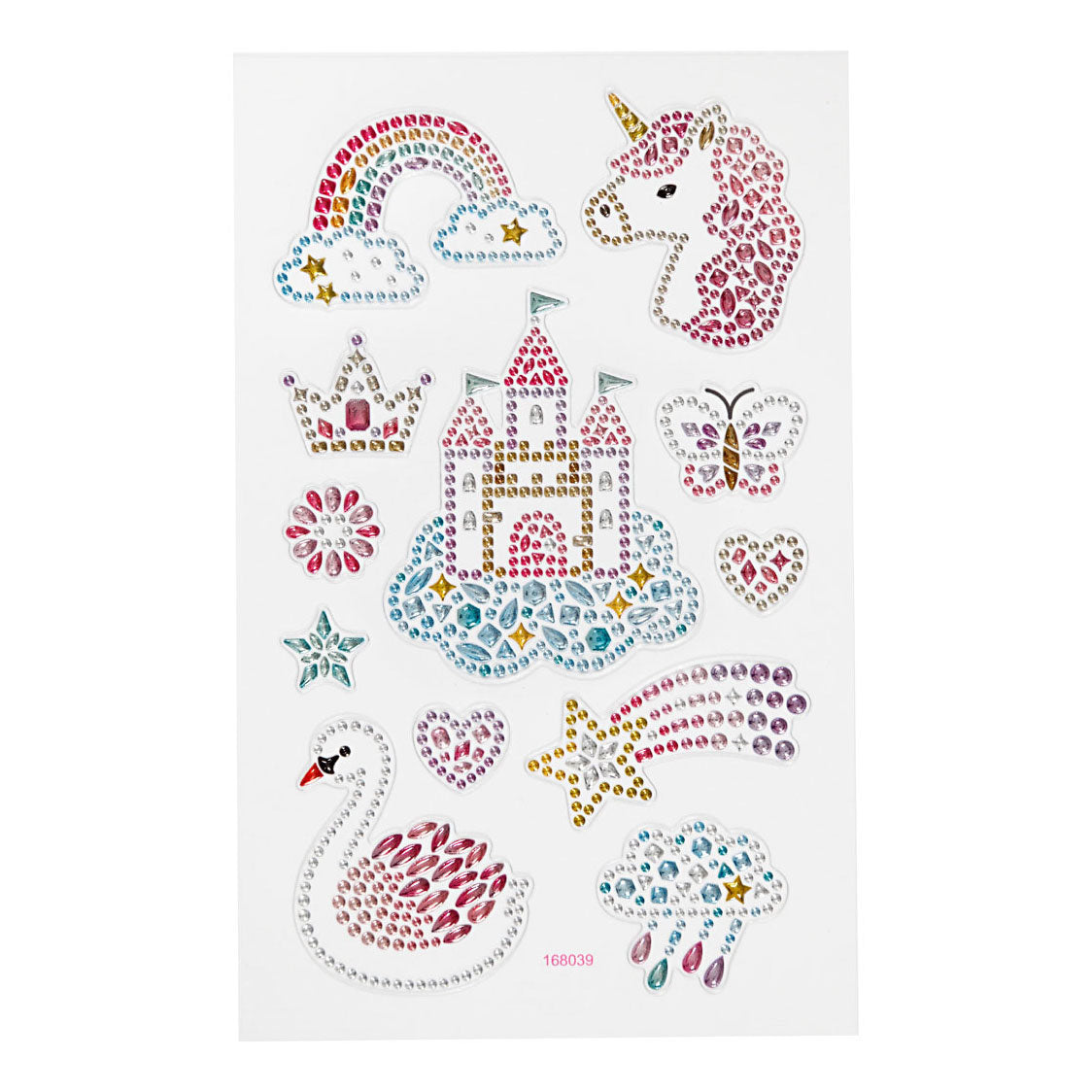 Creativ Company Diamant Stickers Unicorn, 1 sheet