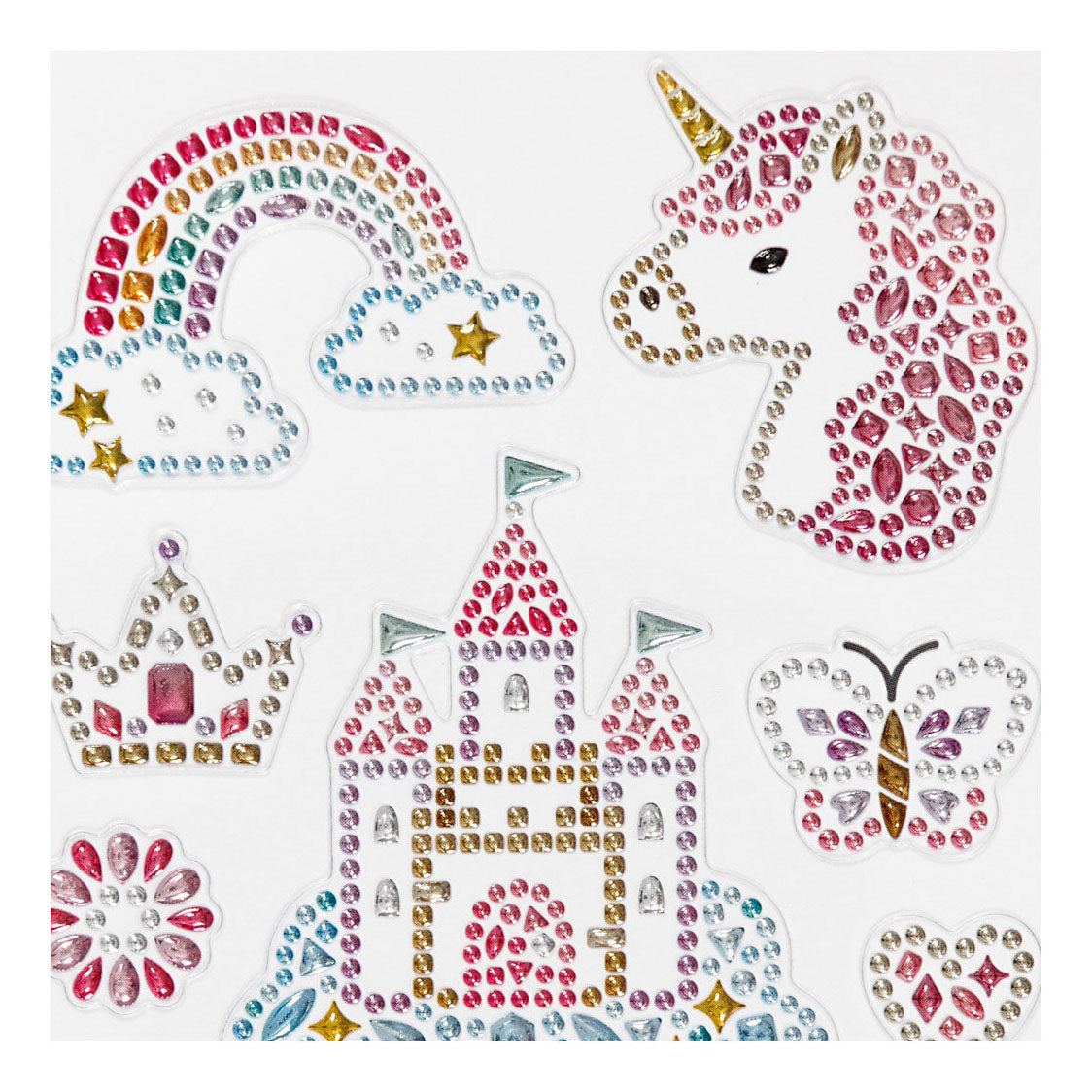 Creativ Company Diamant Stickers Unicorn, 1 sheet