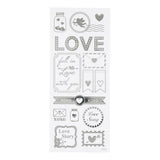 Creative Company Stickers Silver Love, 1 Sheet