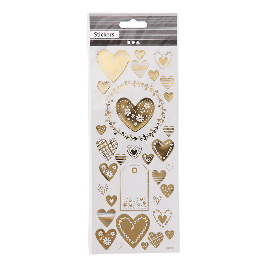 Creativ Company Stickers Gold Hearts, 1 Vel