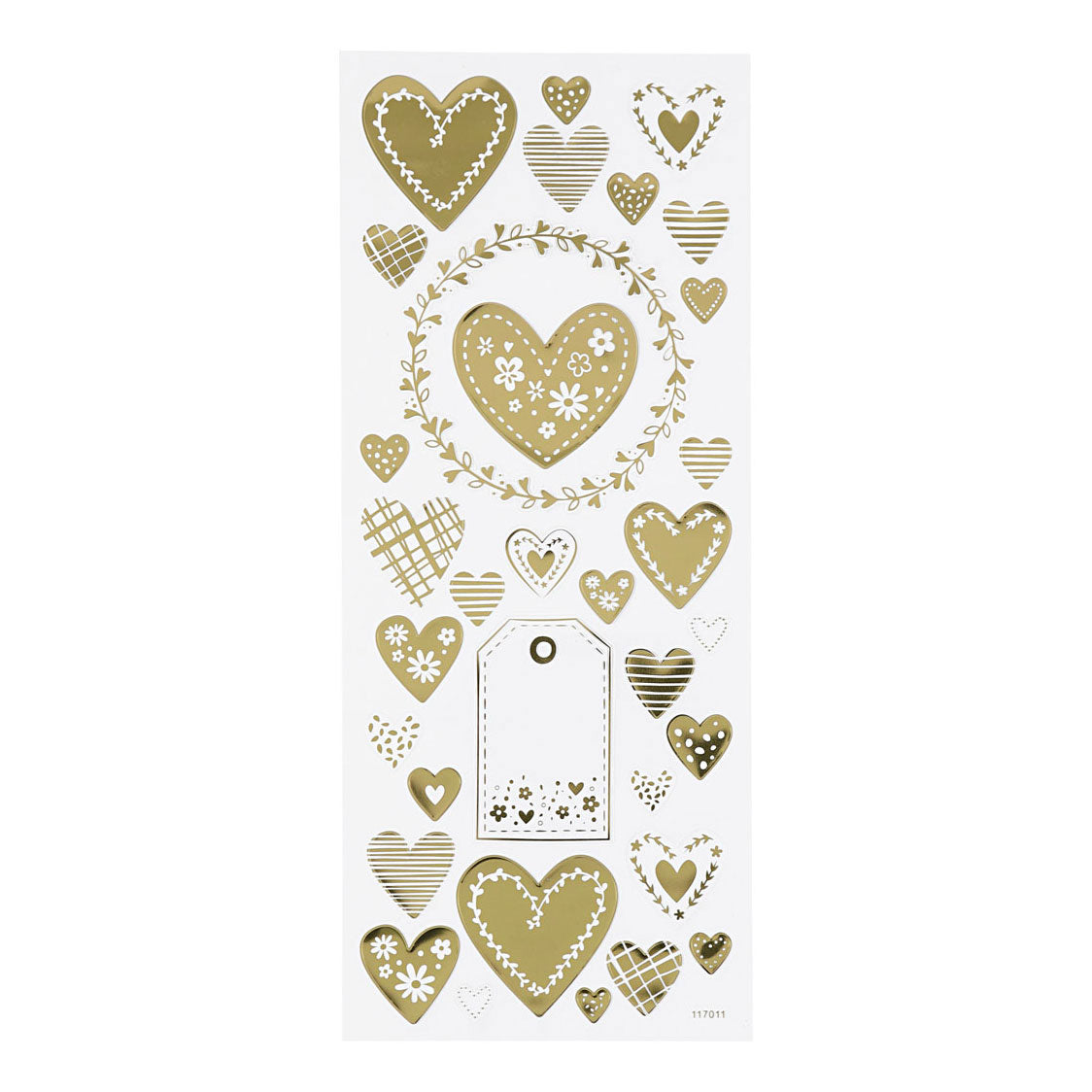 Creativ Company Stickers Gold Hearts, 1 Vel