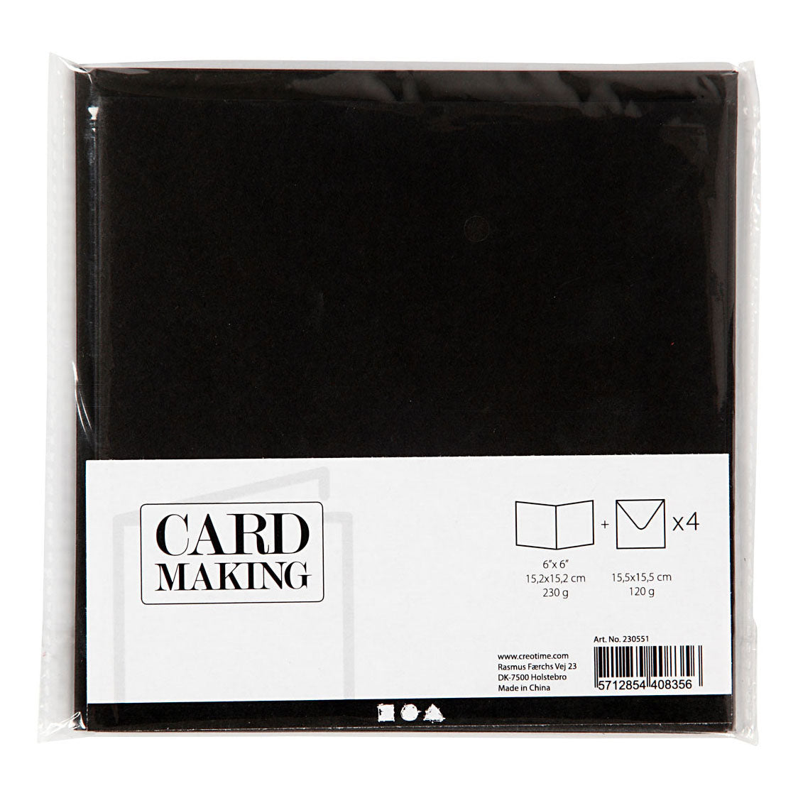 CARIVES CARTES ET enveloppes Black, 4e.