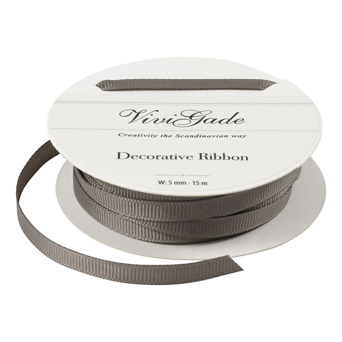 Décoration de la compagnie Creativ Lint Gray, 15m