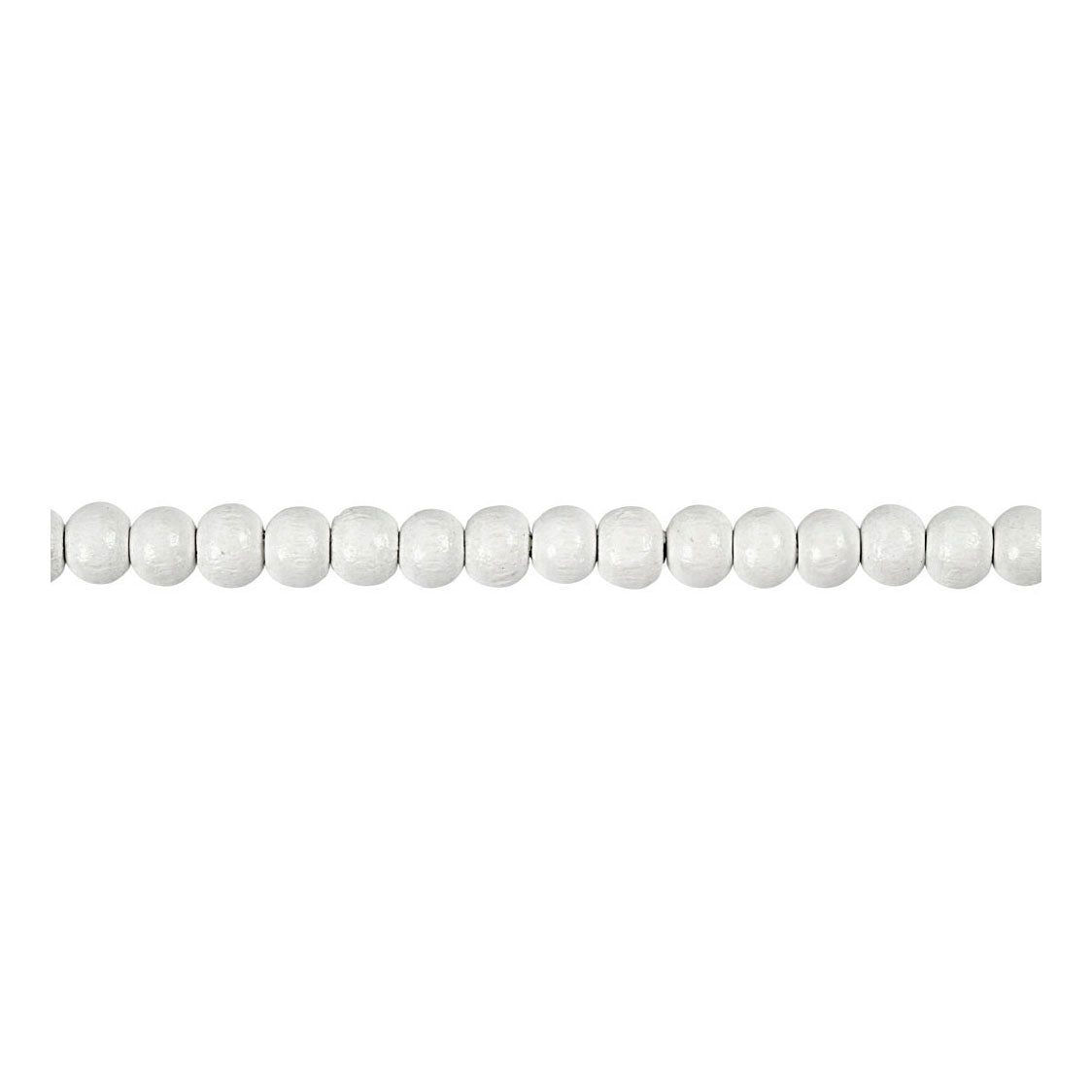 Creativ Company Wooden Beads White, 150st.