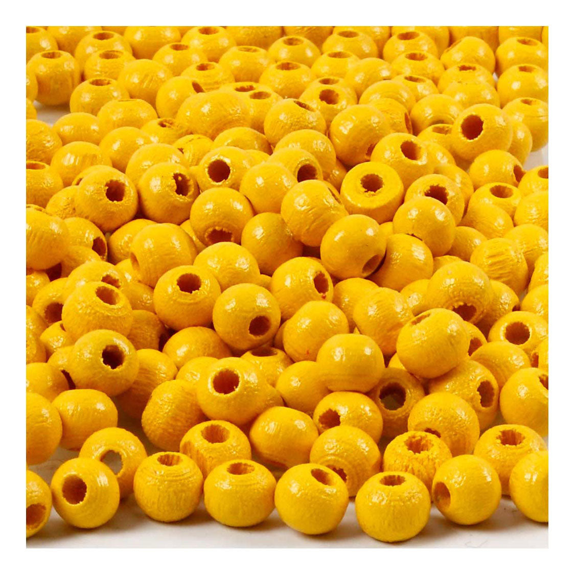 Creativ Company Wooden Beads Yellow, 150st.