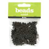 Creativ Company Wooden Beads Black, 150e.