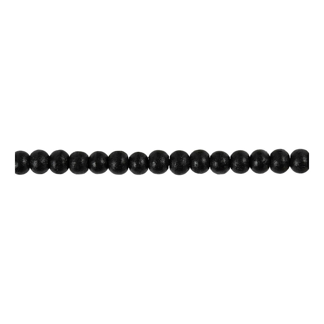 Creativ Company Wooden Beads Black, 150e.