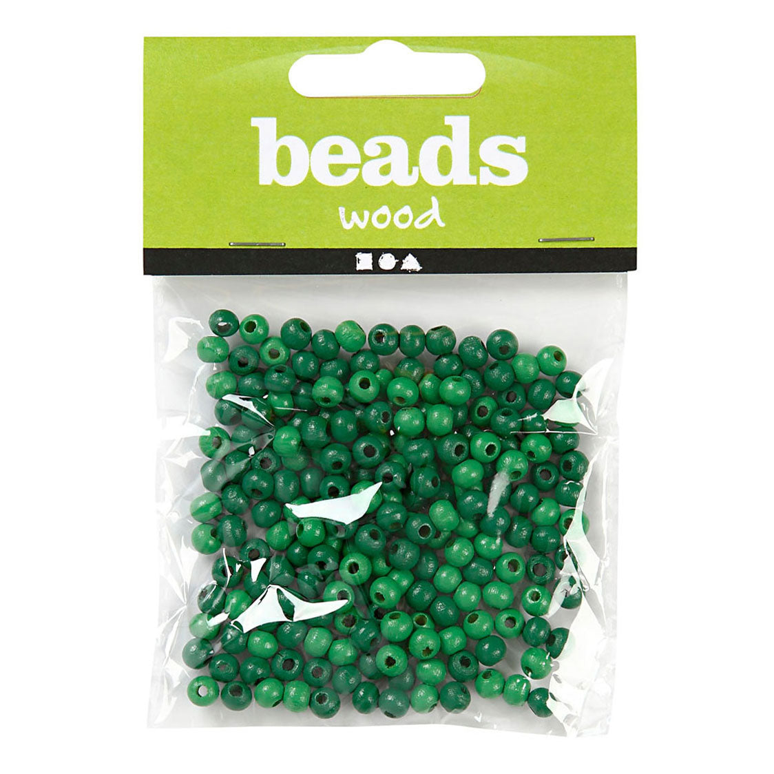 Creativ Company Wood Perles Green, 150st.