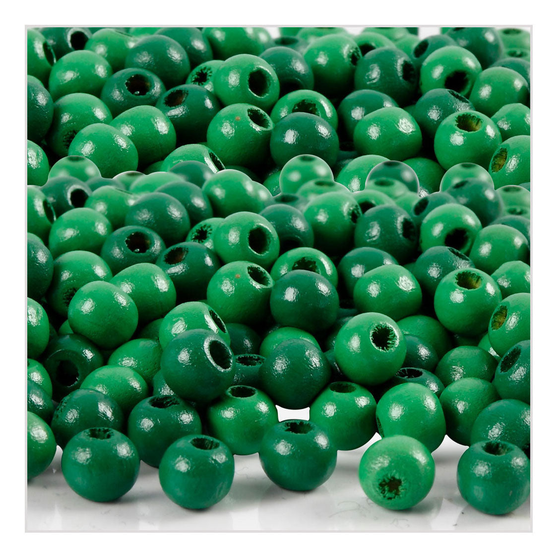 Creativ Company Wood Perles Green, 150st.