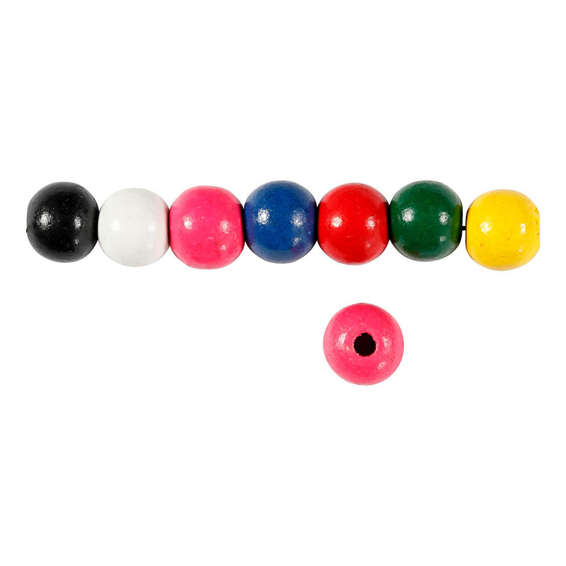 Creativ Company Wooden Beads Colors, 150st.