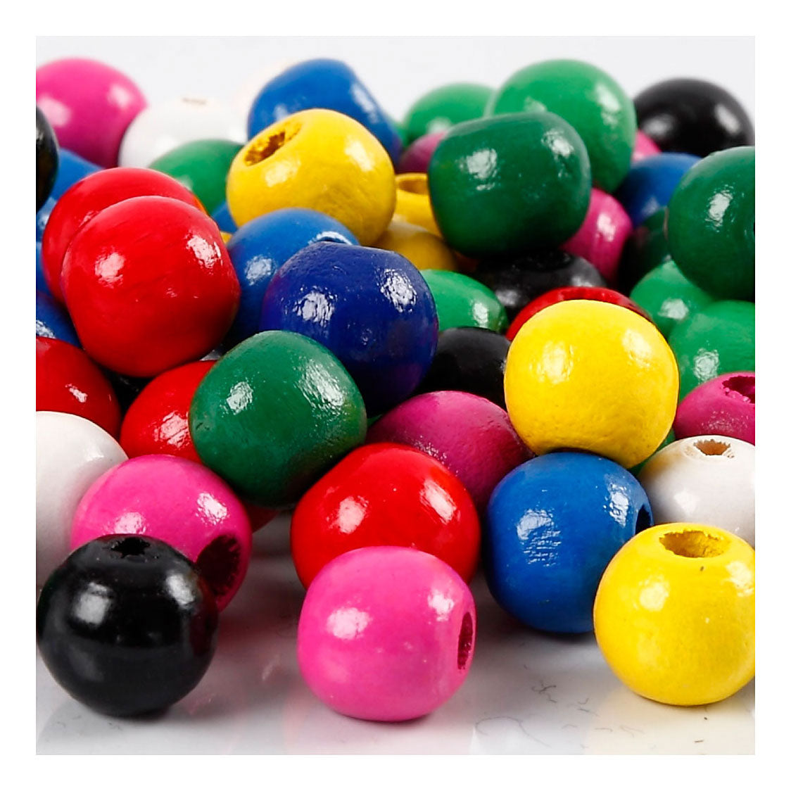 Creativ Company Wooden Beads Colors, 150st.