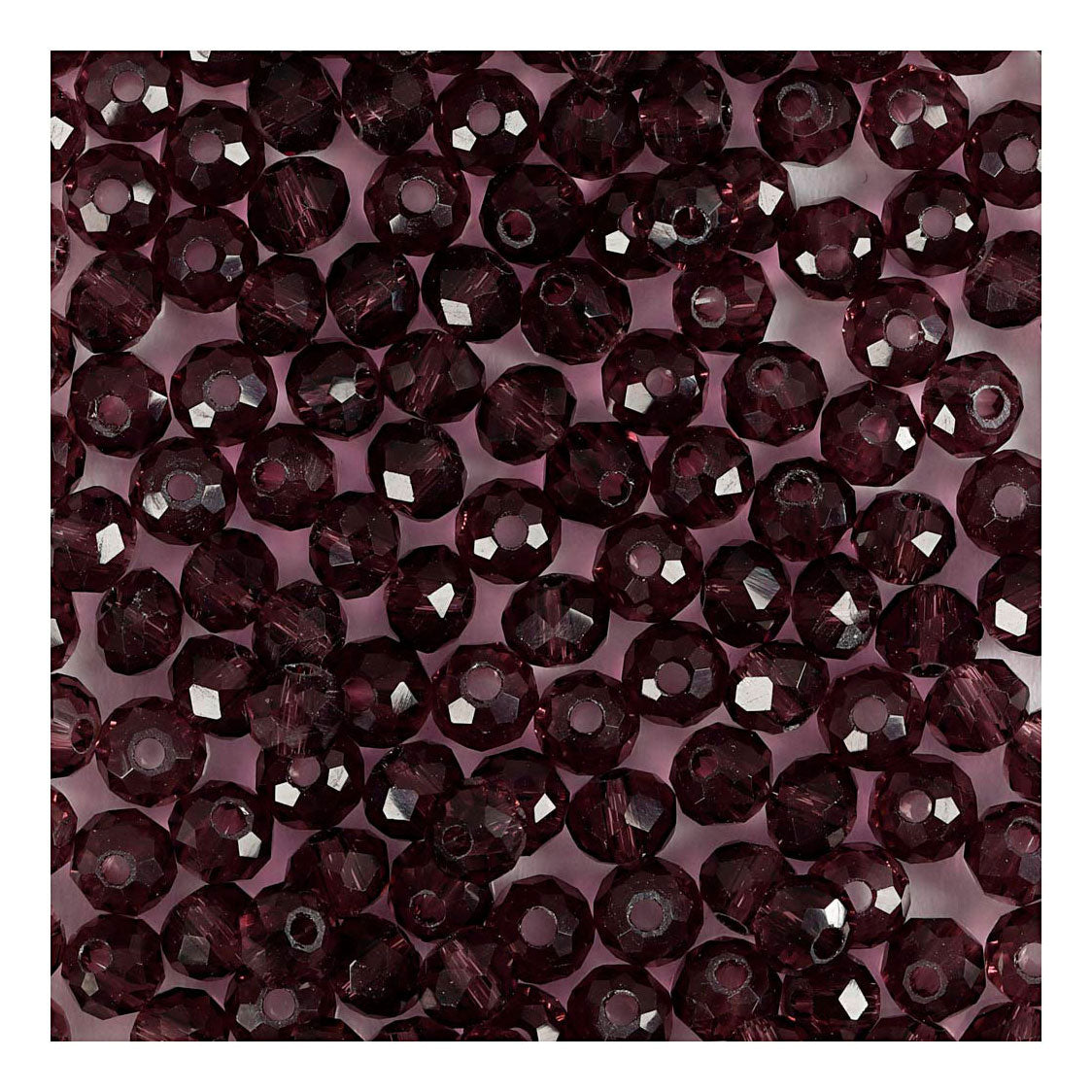 Creative Company Facet Beads Purple, 45st.