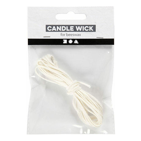 Creativ Company Flat Wick für Kerzen von Beeswas (2-3 mm), 3m