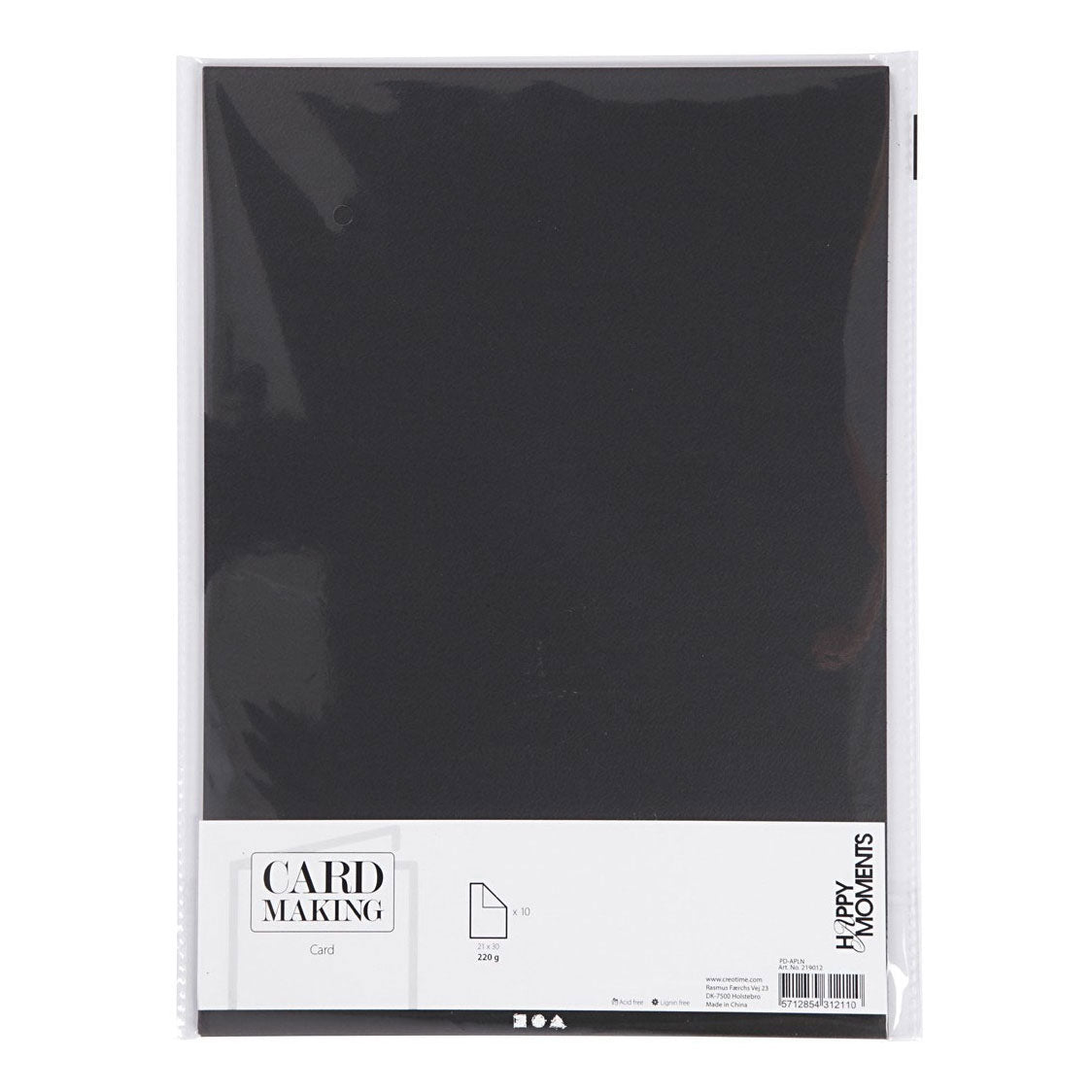 Creativ Company Cardboard Black A4 220g, 10st.