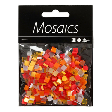 Kreativfirma Mini Mosaic Red Orange 5x5mm, 25 Gramm