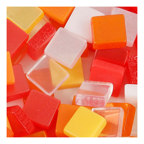 Kreativfirma Mini Mosaic Red Orange 5x5mm, 25 Gramm