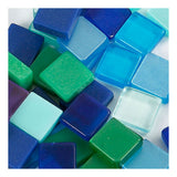 Kreativfirma Mini Mosaic Blue Green 5x5mm, 25 Gramm