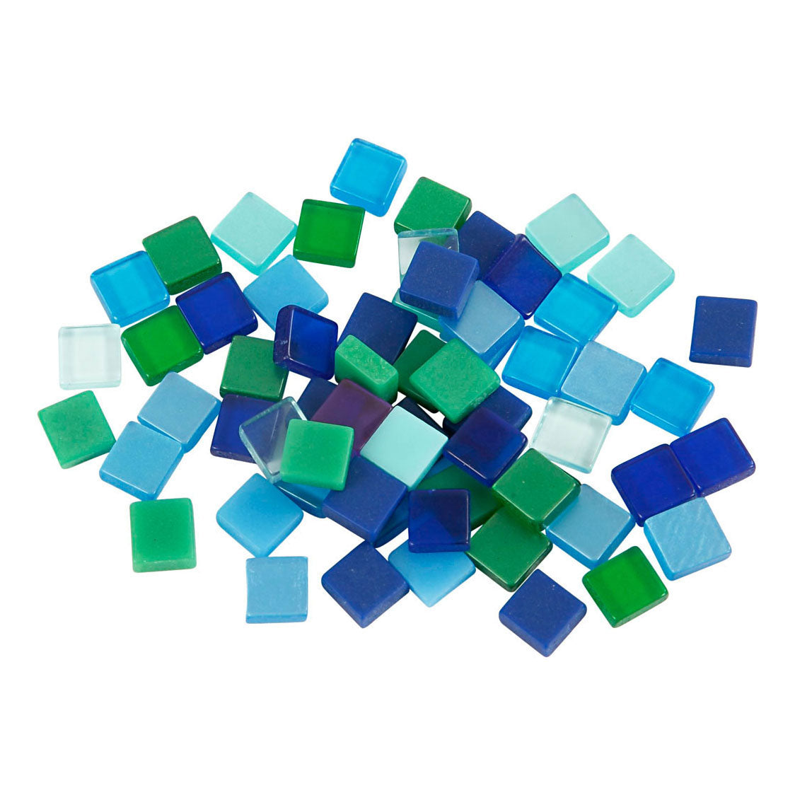 Kreativfirma Mini Mosaic Blue Green 5x5mm, 25 Gramm