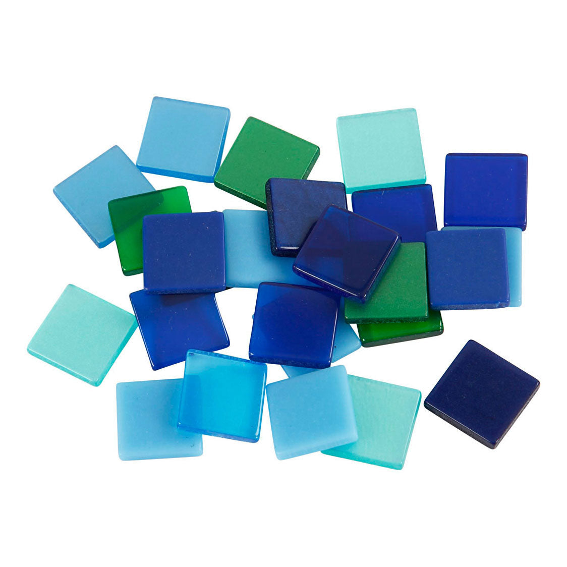 Kreativfirma Mini Mosaic Blue Green 10x10 mm, 25 Gramm